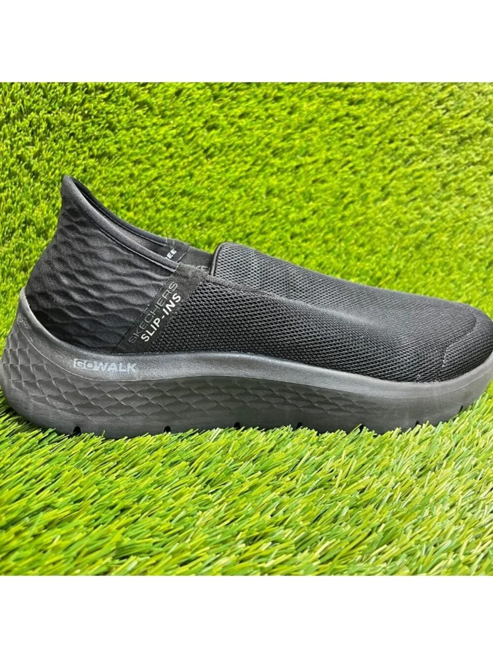 Skechers Go Walk Flex No Hands Mens Size 9.5 Black Walking Shoes Sneakers